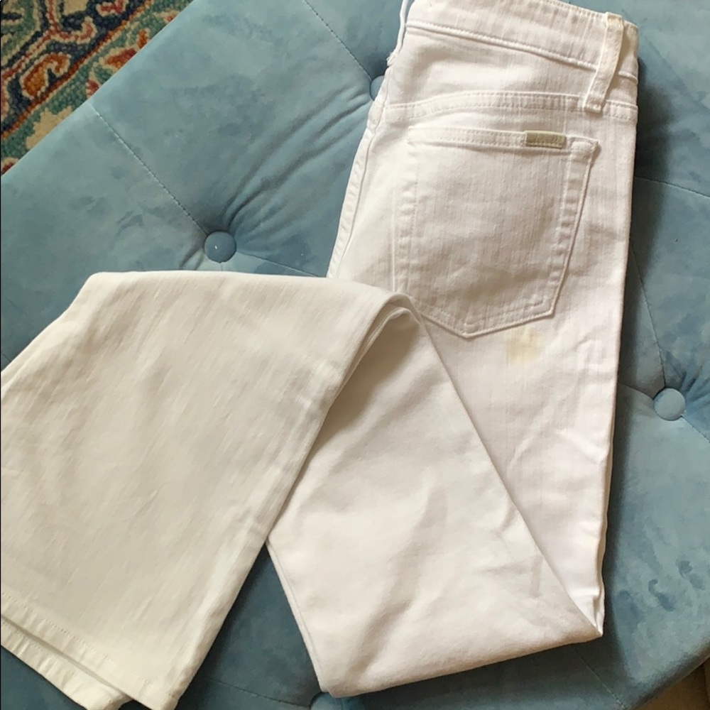 joe’s white flare jeans